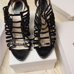 Dior Elegant Black Cage Heels